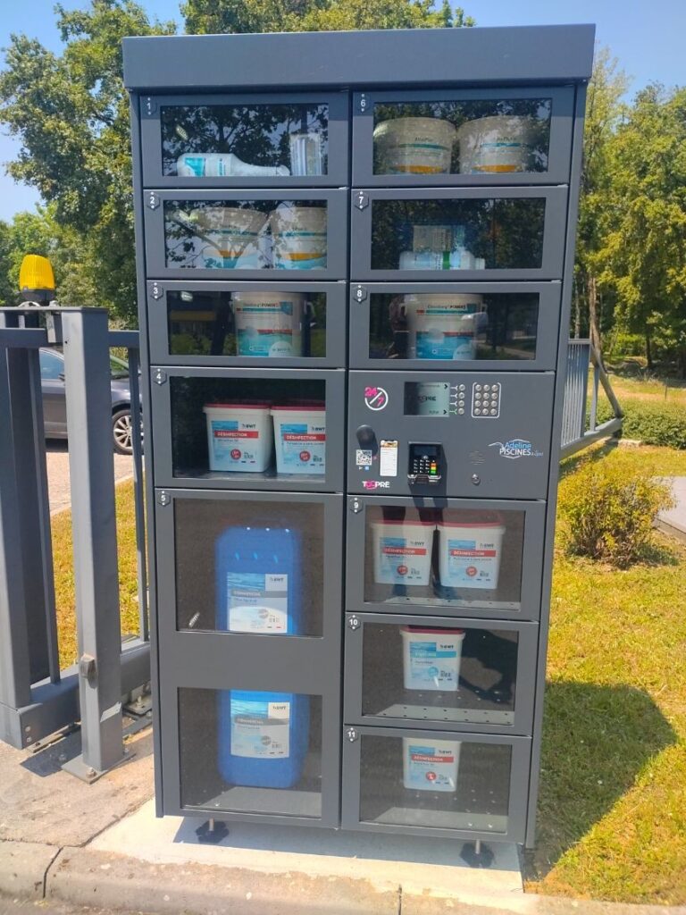 Distributeur automatique Tooprè anthracite de produits pour piscine
